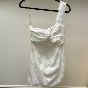 White one shoulder dress